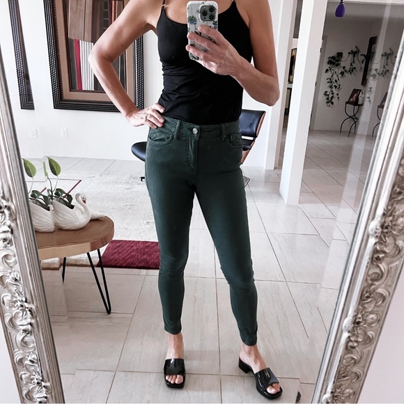 REISS Forest Green Skinny Leg Jeans Size 28 - Picture 2 of 12